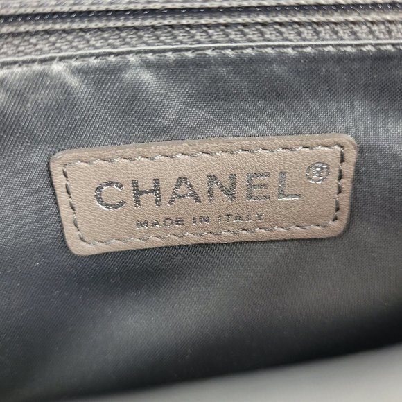 NEW Chanel Silver Metallic Perforated 2.55 Bag - Picture 12 of 14